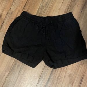 Old Navy black linen shorts size S.